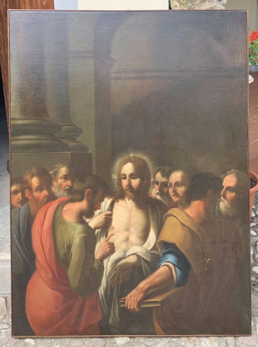 Peintre Italien (xviie Siècle) - Incrédulité De Saint Thomas.-photo-4