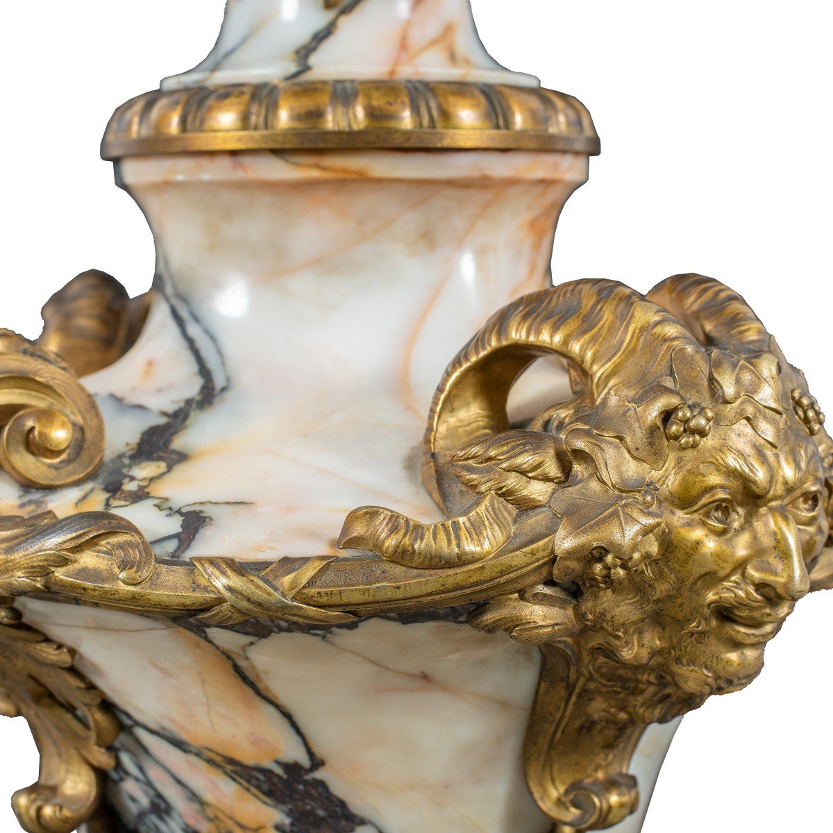 Pair Of Marble And Gilded Bronze Vases (susse Frères Foundry). Paris, 19th Century.-photo-1