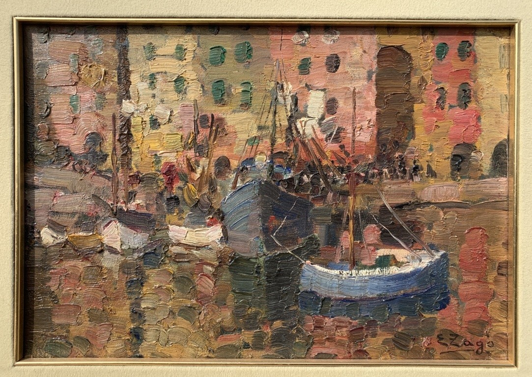 Erma Zago (bovolone 1880 - Milan 1942) - The Port Of Genoa.-photo-4