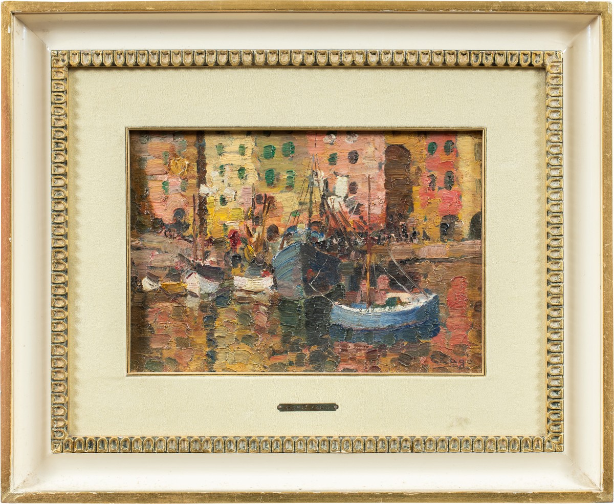 Erma Zago (bovolone 1880 - Milan 1942) - The Port Of Genoa.