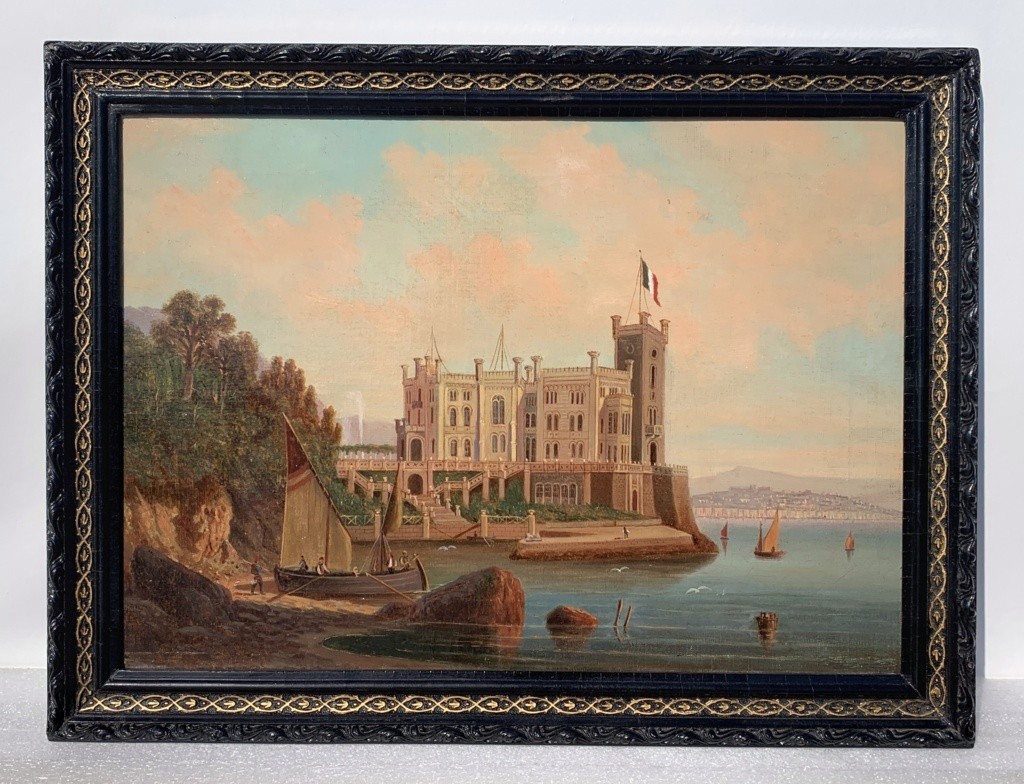 Peintre Italien (début Du XXe Siècle) - Trieste, Vue Du Château De Miramare.-photo-1