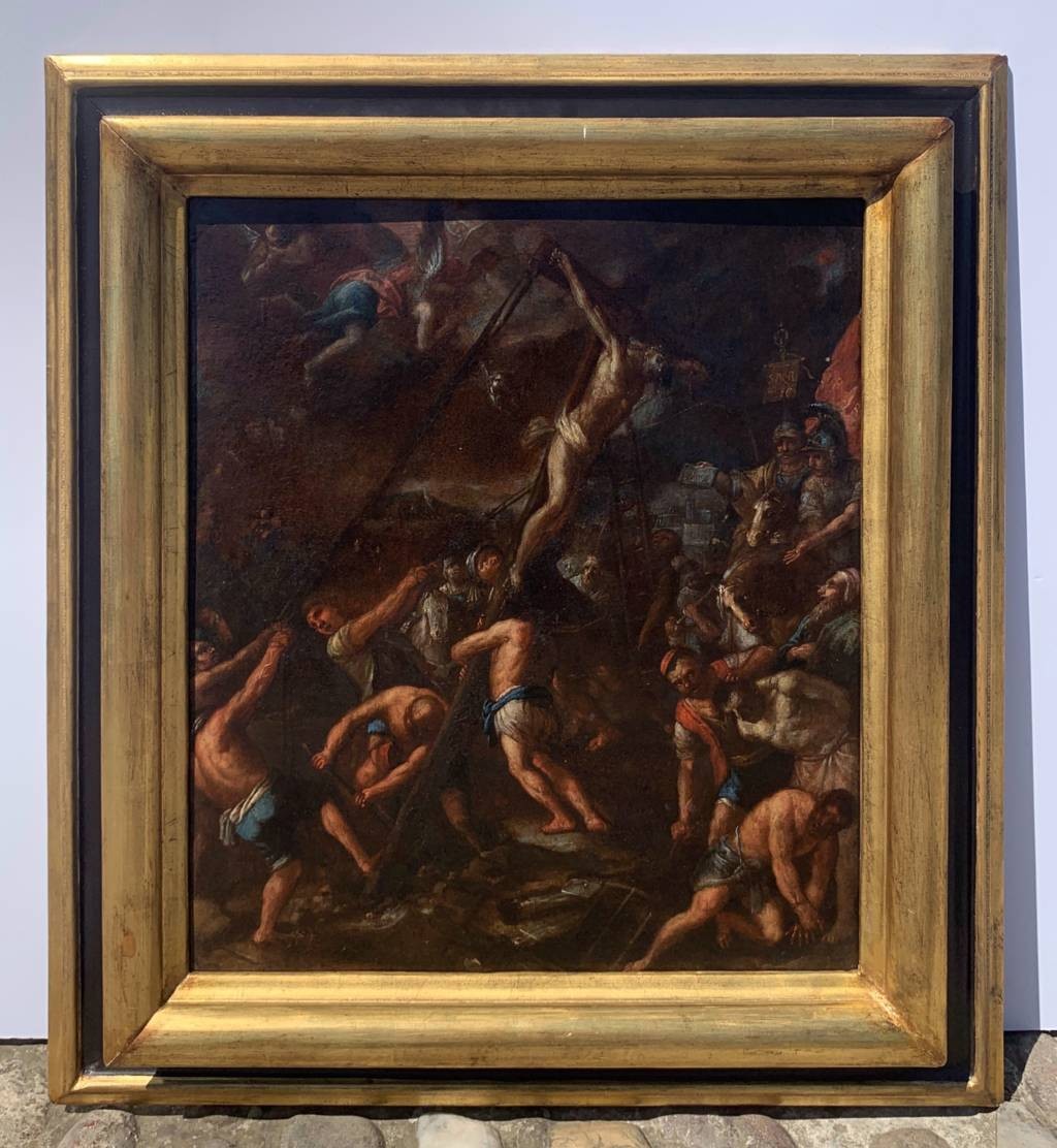 Tuscan Master (17th Century) - Raising Of The Cross.-photo-1