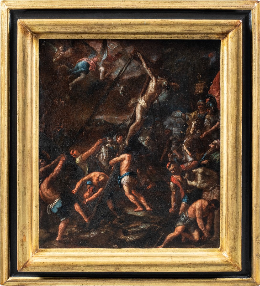 Tuscan Master (17th Century) - Raising Of The Cross.