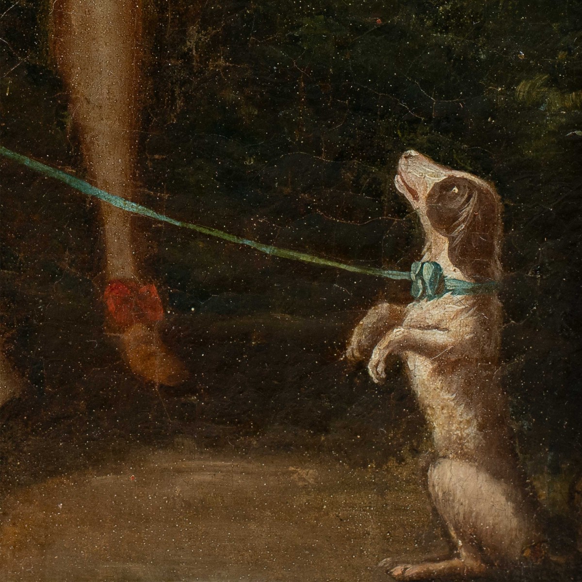 French Painter (18th Century) - Flute Player And Dog.-photo-3