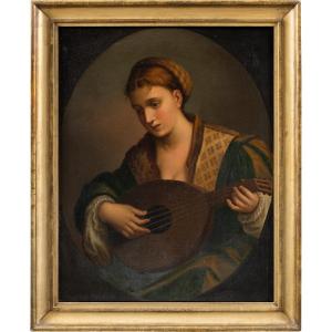 Follower Of Bonifacio De' Pitati, Known As Bonifacio Veronese (19th Century) - The Lutist.