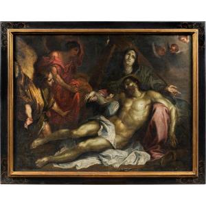 Disciple De Sir Anthony Van Dyck (17e Siècle) - La Déposition.