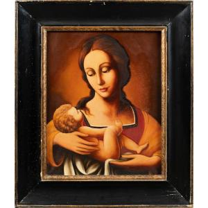 Italian Painter (19th-20th Century) - Madonna With Child.