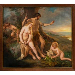 French Painter (late 19th Century) - Adam And Eve.