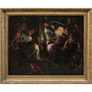 Disciple De Jacopo Da Ponte, Dit Jacopo Bassano - Le Christ Moqué - XVII