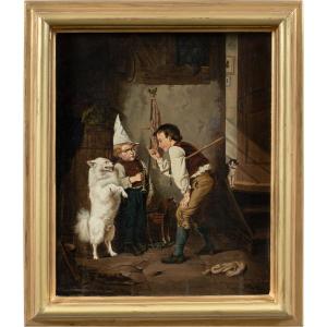 Italian Painter (19th Century) - The Trained Dog.