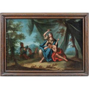 Peintre Italien (xviiie Siècle) - Samson Et Dalila.