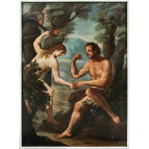 Peintre Italien (xviie-xviiie Siècle) - Adam Et Eve.