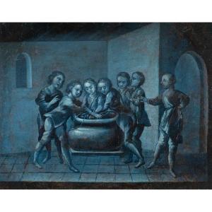 French Painter (18th Century) - Joseph Thrown Into The Cistern By His Brothers.