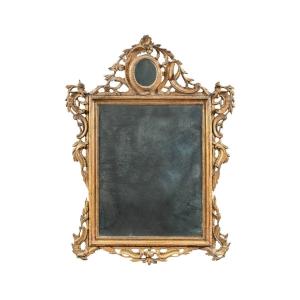 Miroir En Bois Sculpté Et Doré. Venise, XVIIIe Siècle.