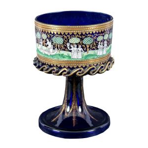 Murano Blown Glass Cup - Barovier & Toso Manufacture. Murano, Late 19th Century.