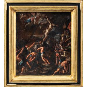 Tuscan Master (17th Century) - Raising Of The Cross.