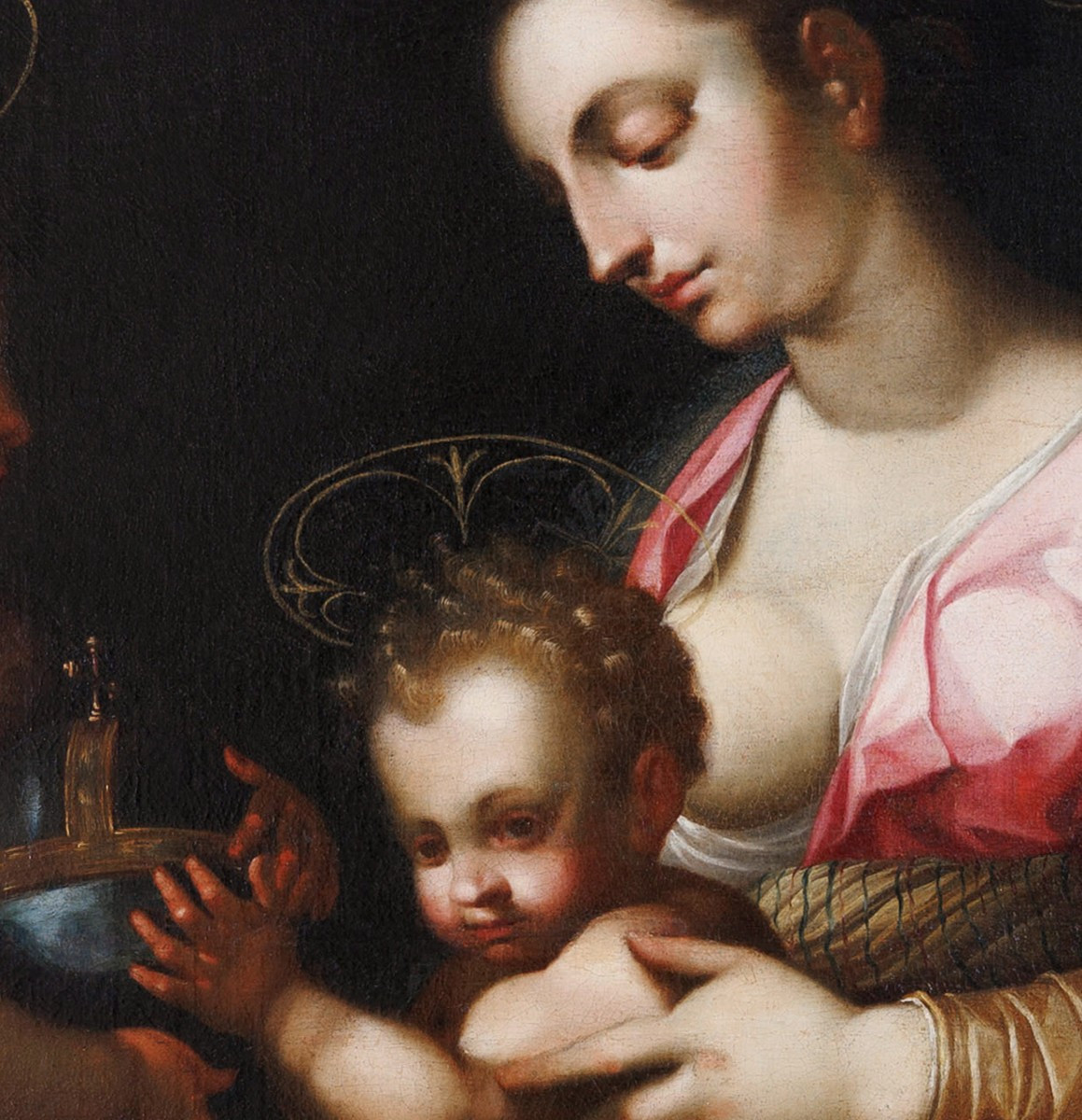COSIMO GAMBERUCCI, attr. à VIRGINE À L’ENFANT  (D’APRÈS ANDREA DEL SARTO)-photo-4