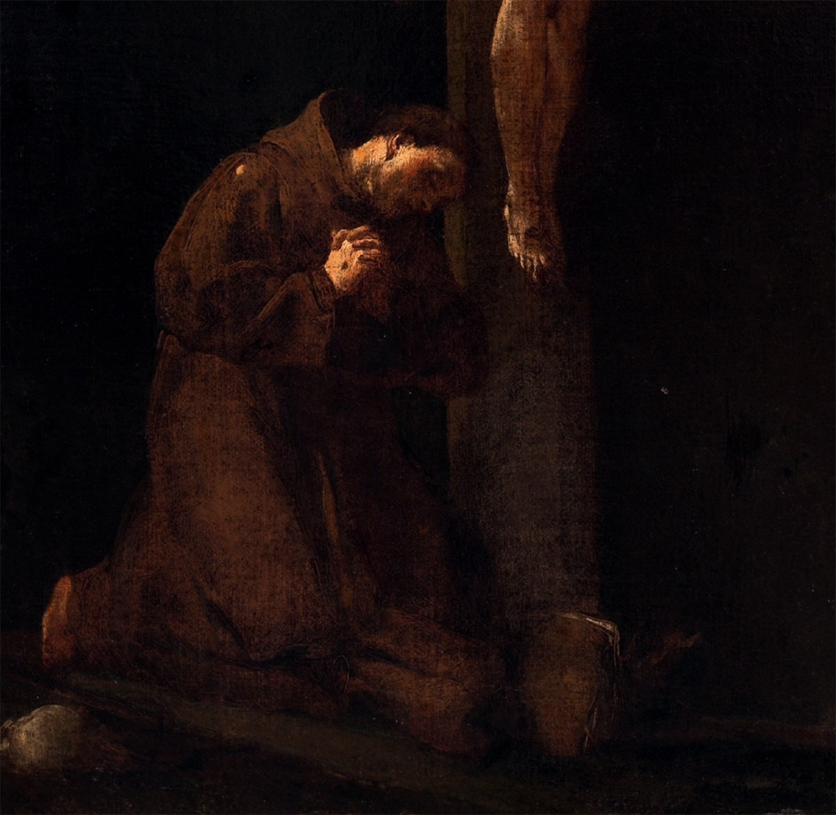 GIOVANNI BATTISTA PIAZZETTA attrib. à, CRUCIFIXION AVEC SAINT FRANÇOIS-photo-2