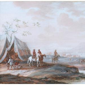 Louis-nicolas Van Blarenberghe, French Military Camp