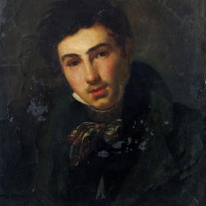 ÉCOLE FRANÇAISE vers 1820-25, PORTRAIT D'UN JEUNE HOMME