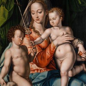 PORTELLI,  La Vierge à l'Enfant avec  saint Jean-Baptiste