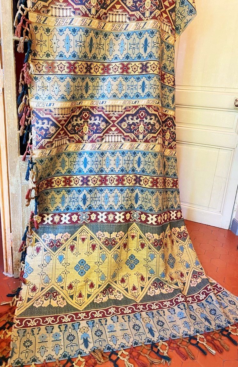 Rideau Ou Portière Dans Le Goût Des Ballets Russes Tissé Au Jacquard De Coton France C. 1910