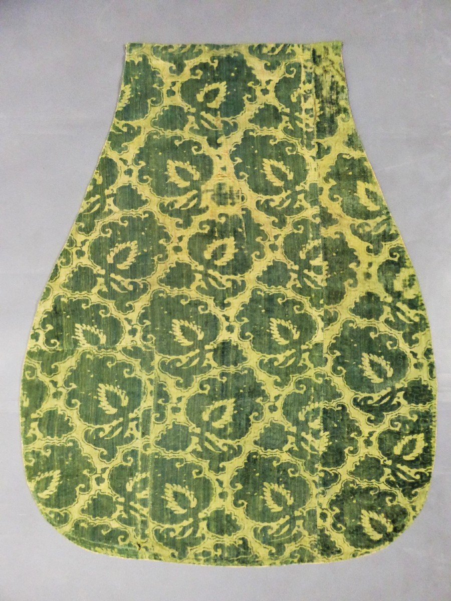 Rare Chasuble Complète En Velours Coupé Ciselé - Italie Fin XVIème Siècle-photo-4