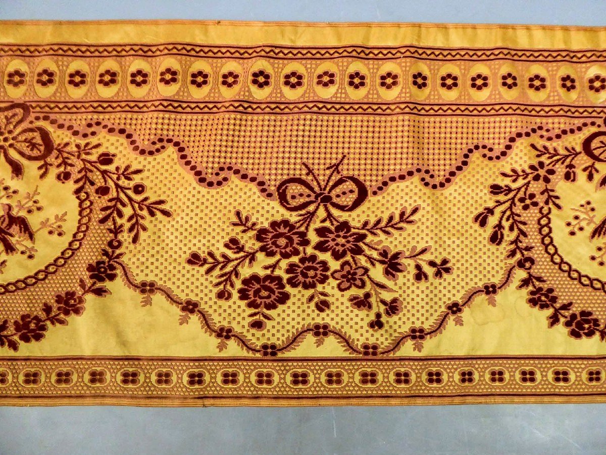 Chiseled Velvet Border In The Taste Of Philippe De Lassale - Late 18th Early 19th Century France-photo-7