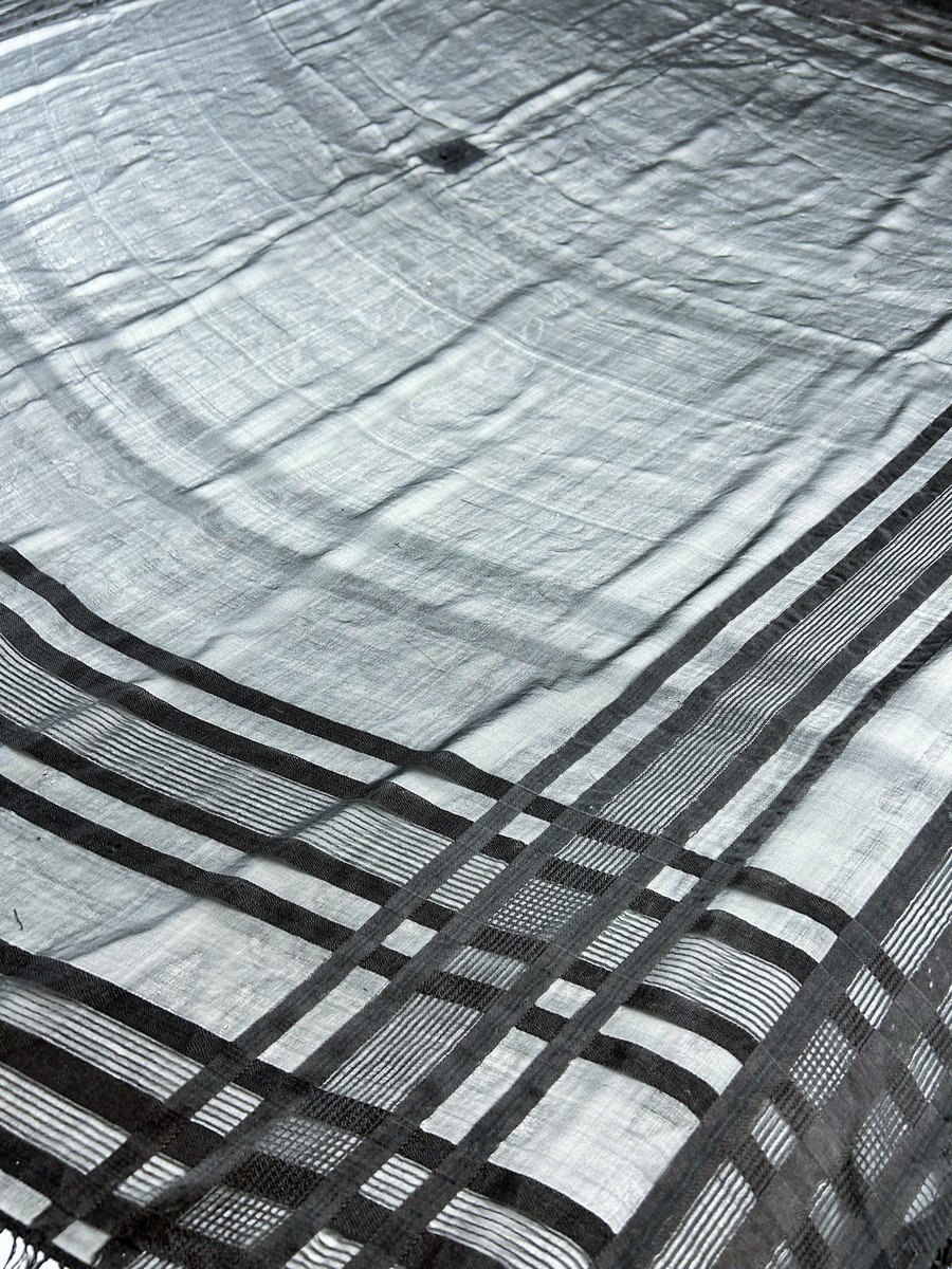 A Grenadine Black Silk Shawl - Second Empire-photo-4