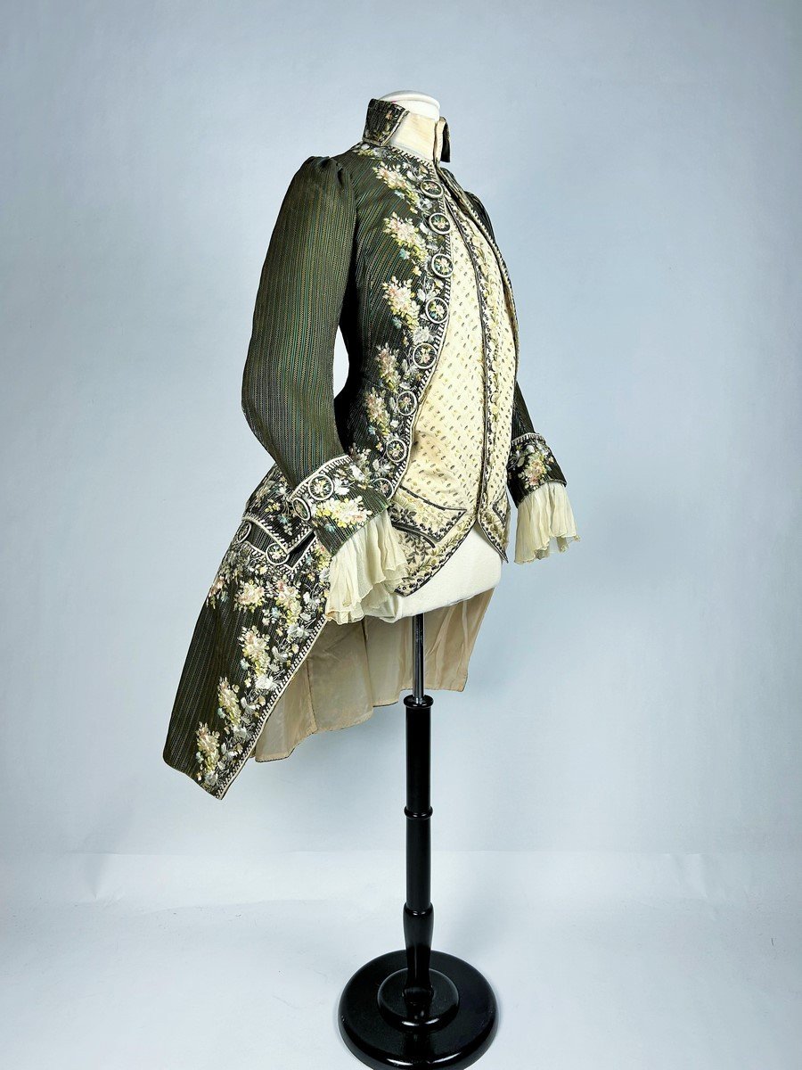 Court Coat And Vest Louis XVI Period, Modified And Feminized Around 1880 -photo-2