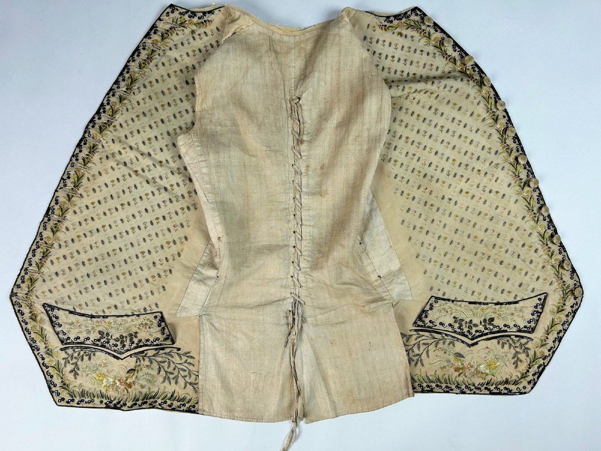 Court Coat And Vest Louis XVI Period, Modified And Feminized Around 1880 -photo-4