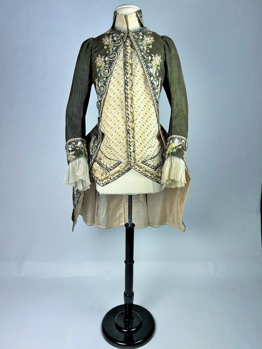 Court Coat And Vest Louis XVI Period, Modified And Feminized Around 1880 -photo-2