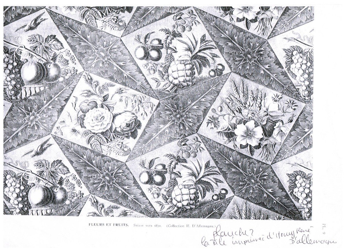 Quilt And Canopy In Printed Canvas - Circa 1830-photo-3