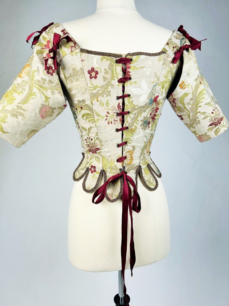 A Boned Body In Brocade In The 18th Century Style - Italy Circa 1980-photo-3