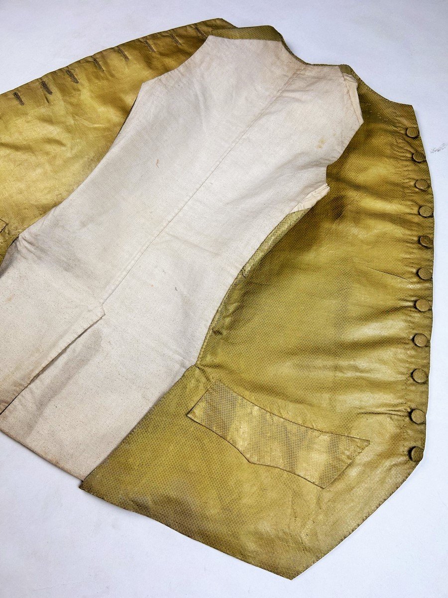 Gilet En Drap Lamé Or – France Période Louis XV Circa 1770-photo-6