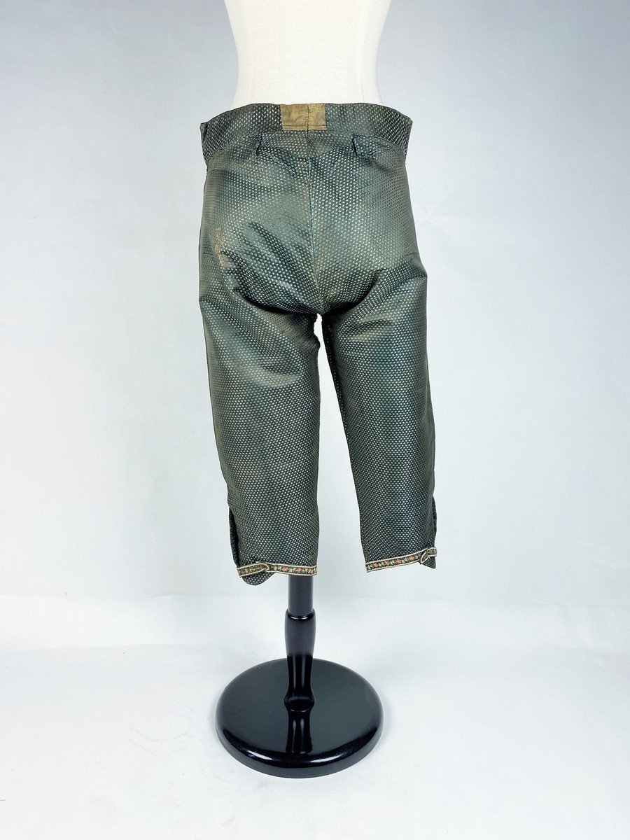 Miniature Gentleman's Breeches In Lampas - France Louis XVI Period Circa 1780-photo-4