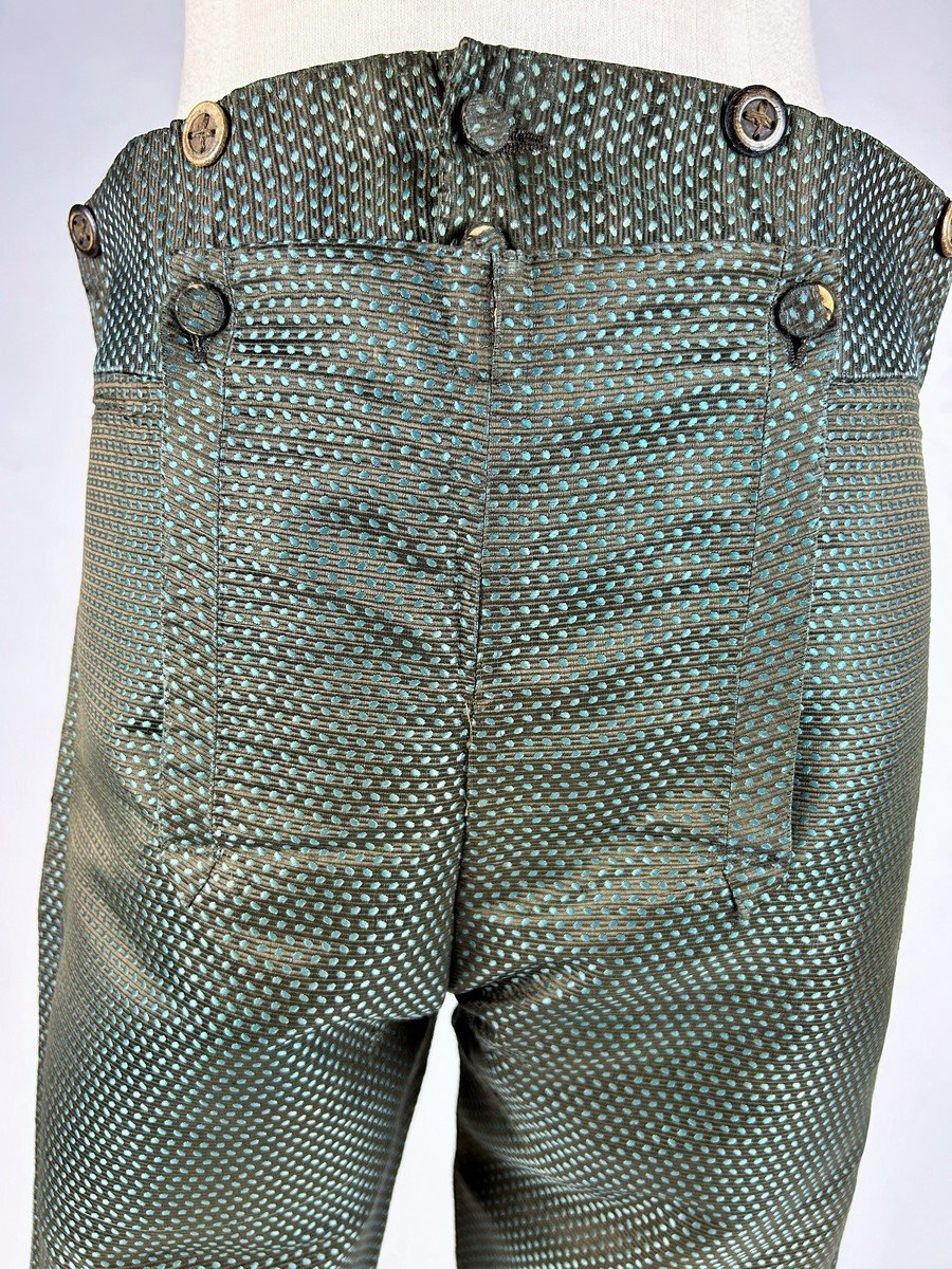 Miniature Gentleman's Breeches In Lampas - France Louis XVI Period Circa 1780-photo-2