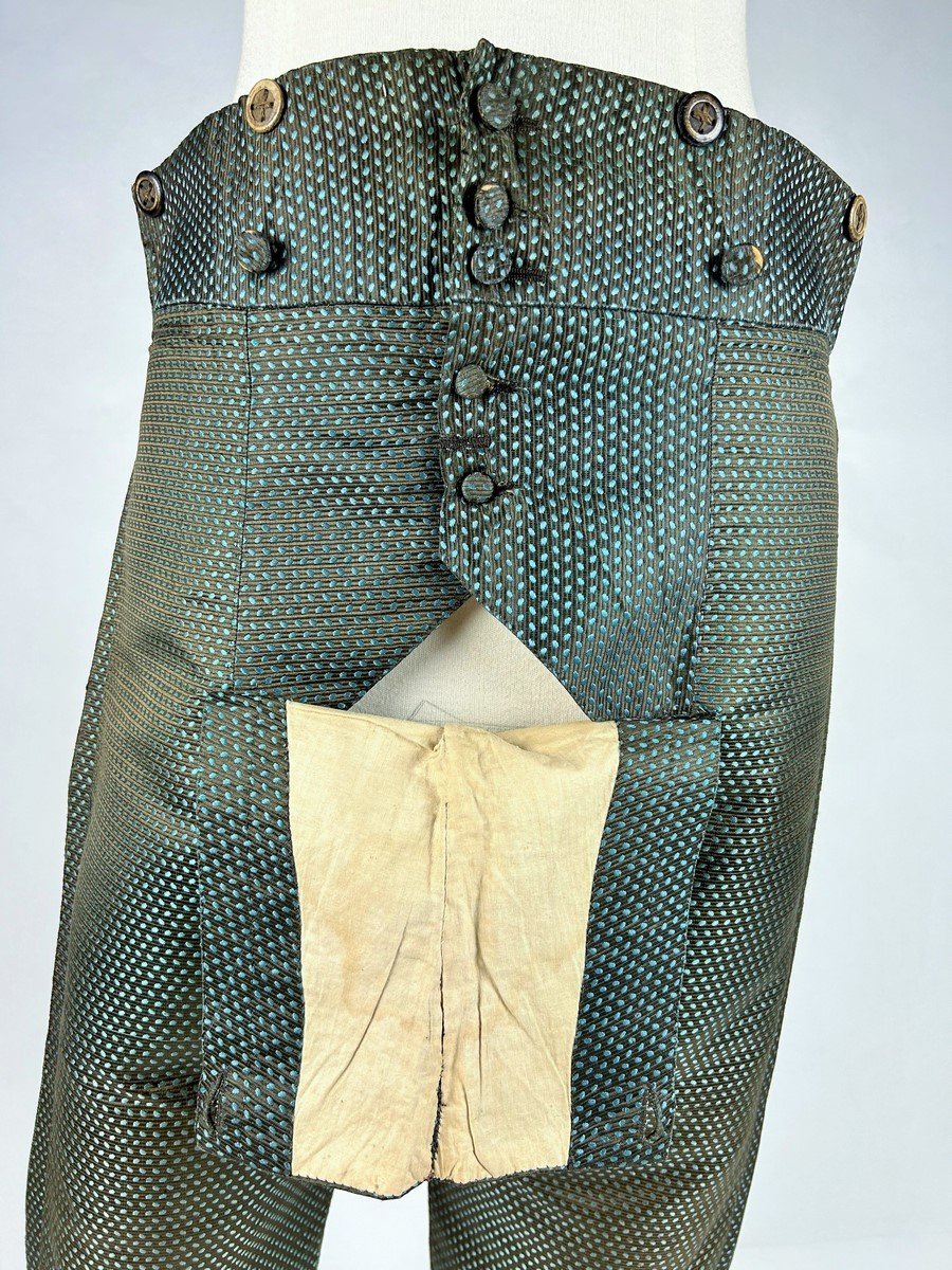 Miniature Gentleman's Breeches In Lampas - France Louis XVI Period Circa 1780-photo-3