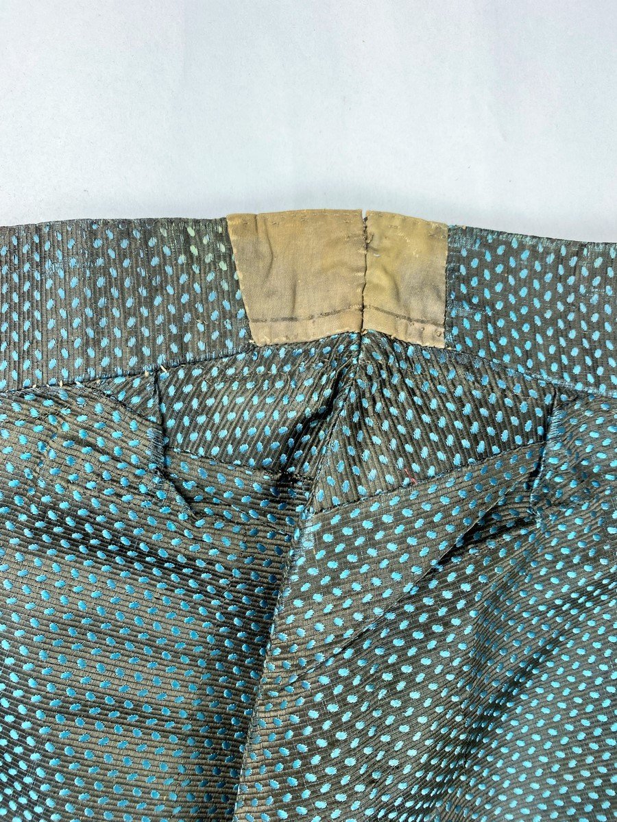 Miniature Gentleman's Breeches In Lampas - France Louis XVI Period Circa 1780-photo-8