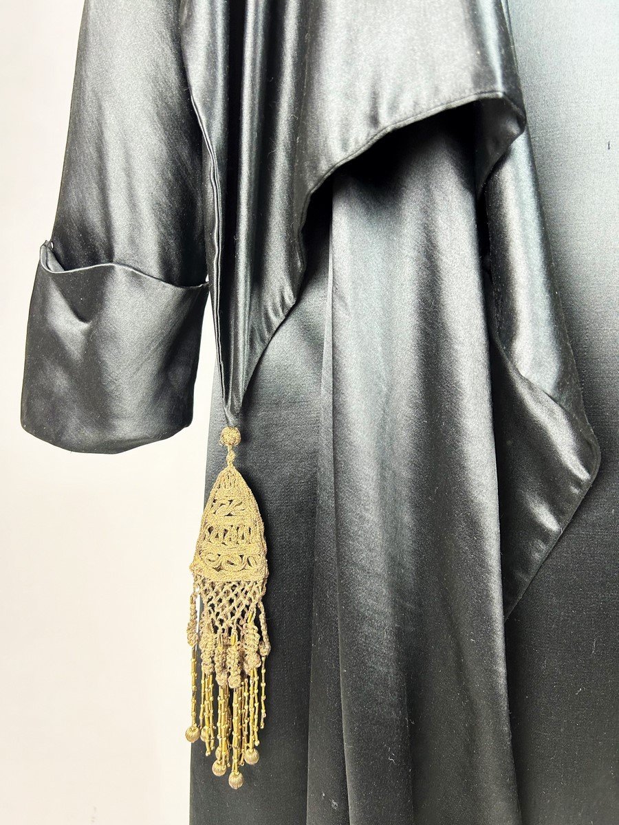 Black Satin Ceremonial Coat Branded To The City Of Lyon Circa 1900-photo-5