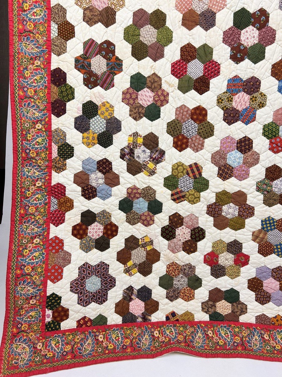 Indian Patchwork Quilt - Provence Circa 1840-1850-photo-3