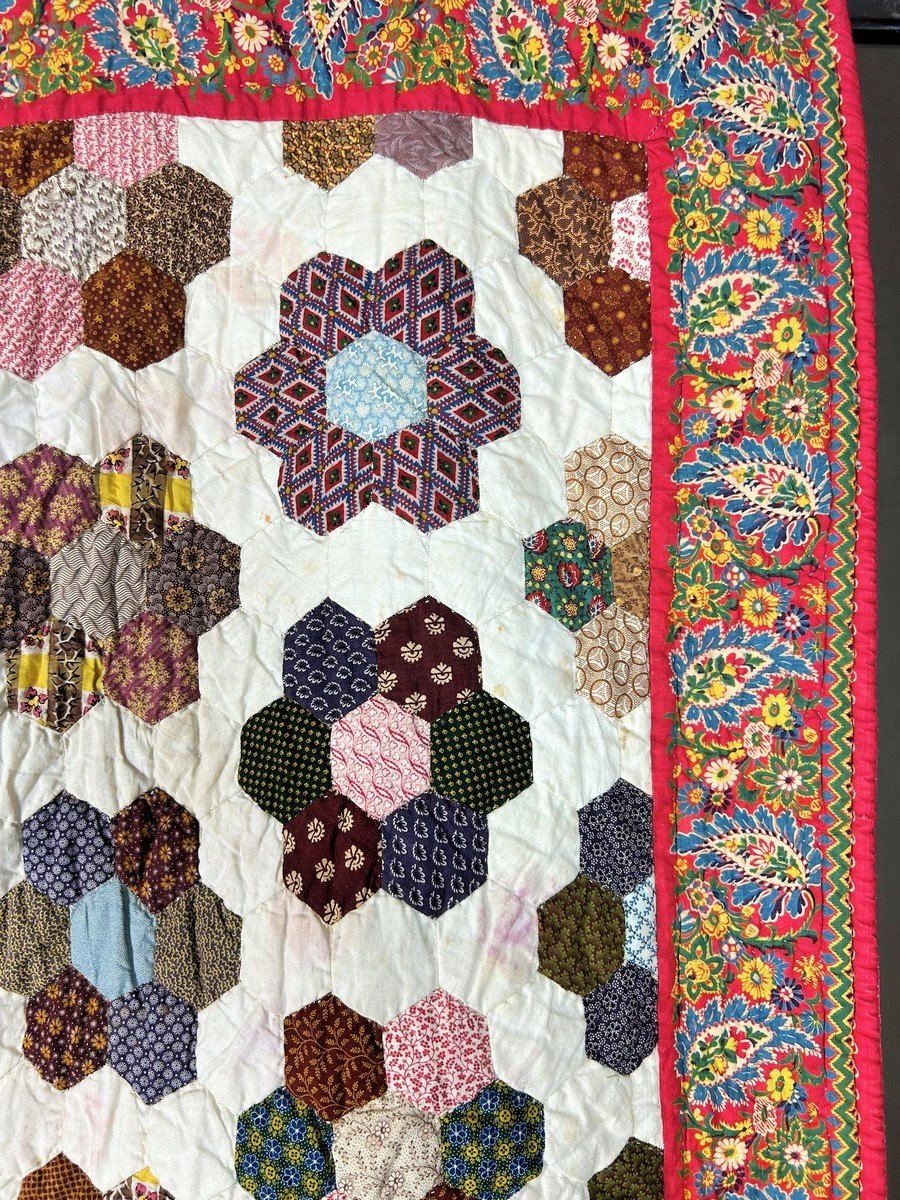 Indian Patchwork Quilt - Provence Circa 1840-1850-photo-1