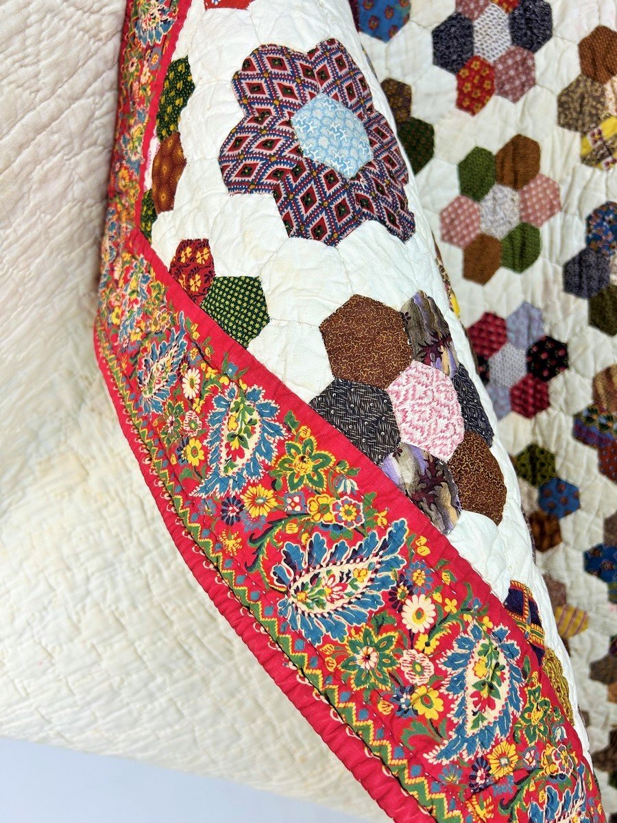 Indian Patchwork Quilt - Provence Circa 1840-1850-photo-6