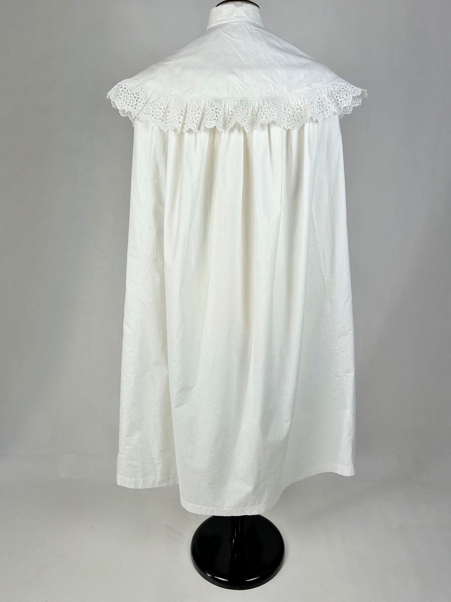 A Morning In Percale And English Embroidery Falbalas - France Circa 1880-photo-4