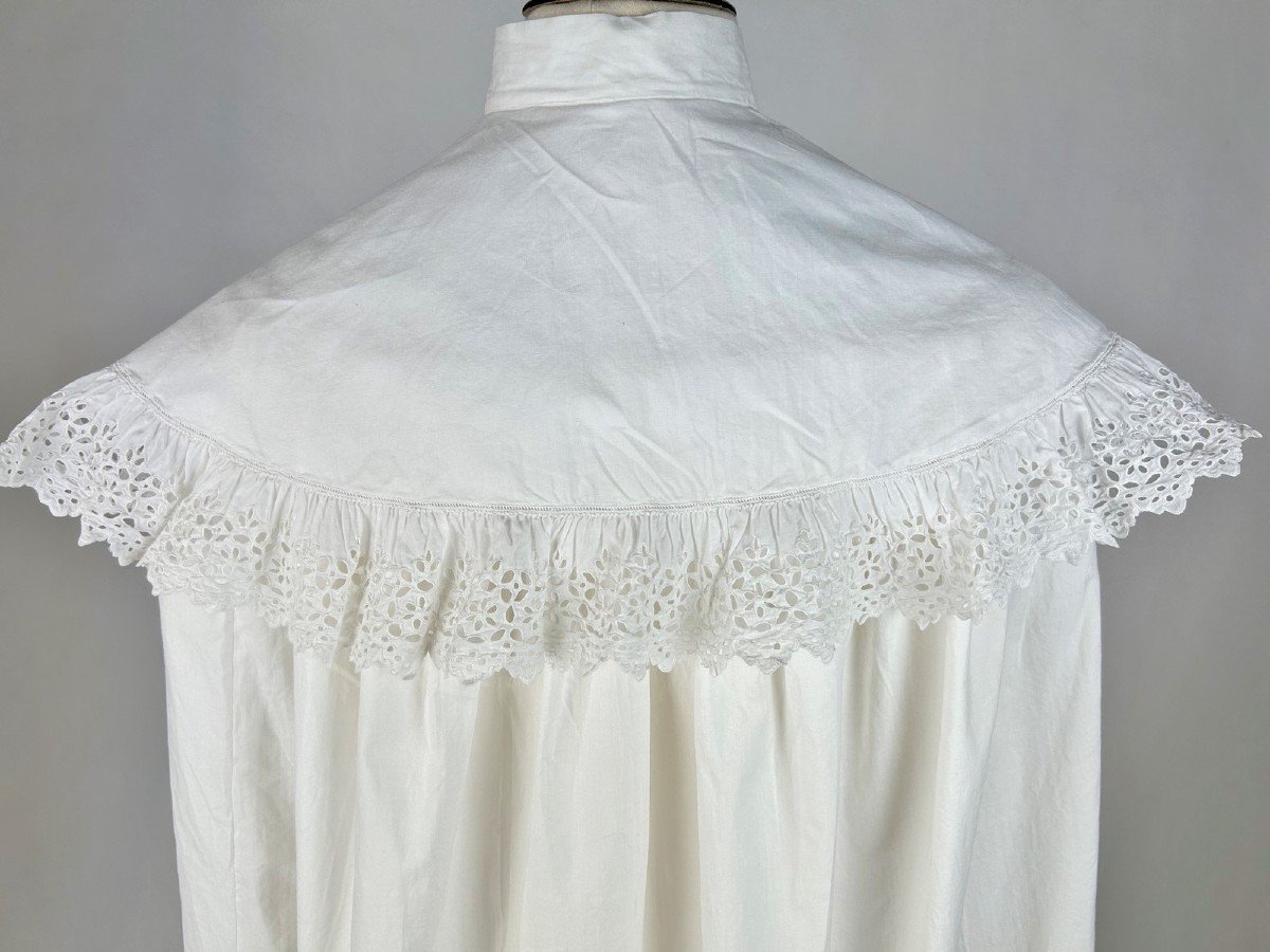 A Morning In Percale And English Embroidery Falbalas - France Circa 1880-photo-5