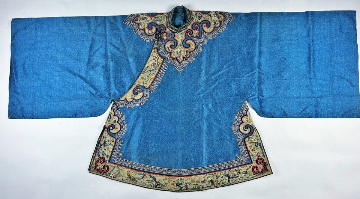 Han Woman's Ceremonial Tunic In Embroidered Silk Gauze - Qing Period China Late 19th Century-photo-2