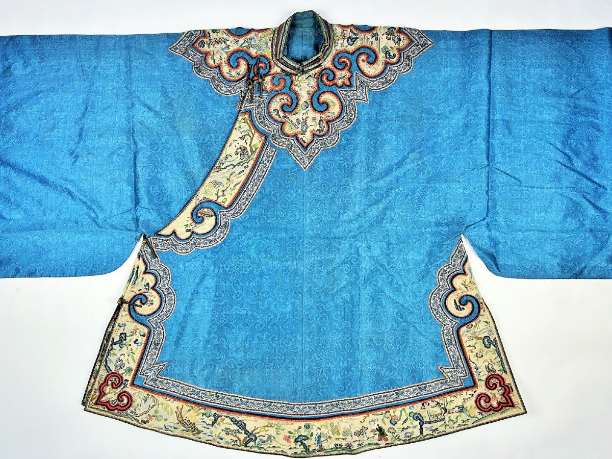 Han Woman's Ceremonial Tunic In Embroidered Silk Gauze - Qing Period China Late 19th Century-photo-3