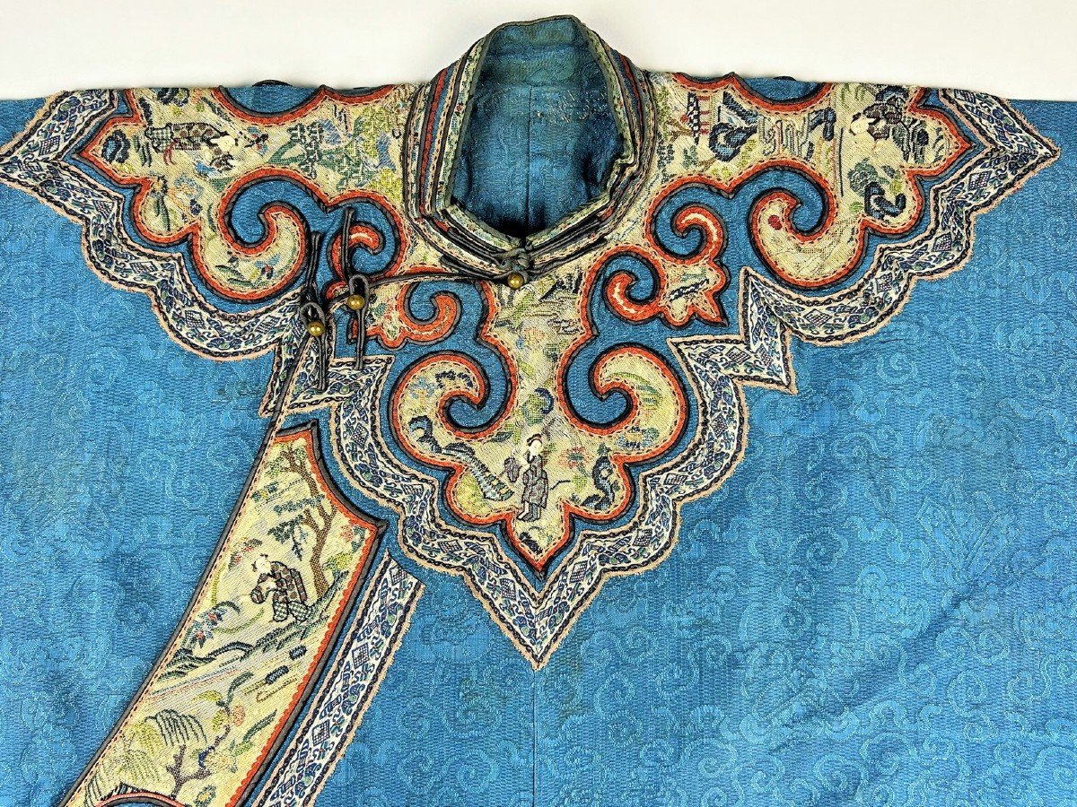 Han Woman's Ceremonial Tunic In Embroidered Silk Gauze - Qing Period China Late 19th Century-photo-4