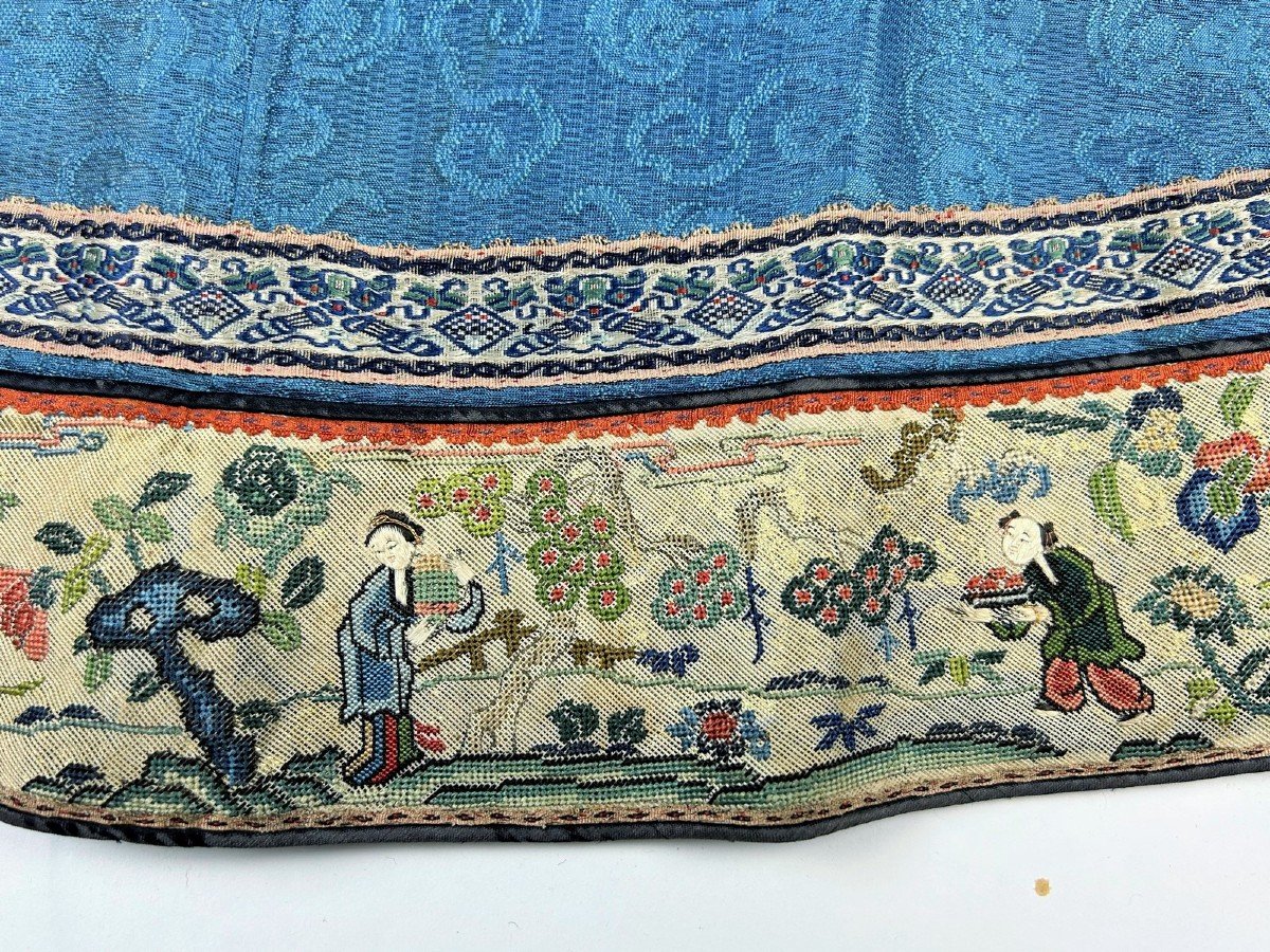 Han Woman's Ceremonial Tunic In Embroidered Silk Gauze - Qing Period China Late 19th Century-photo-2