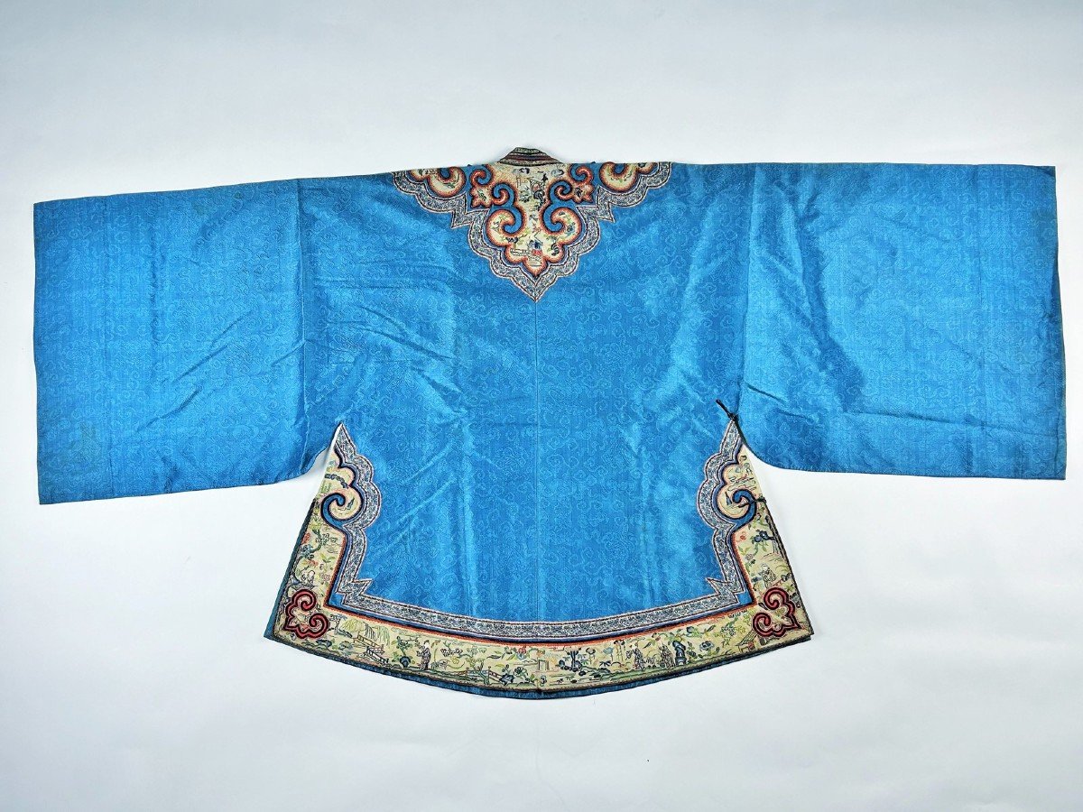 Han Woman's Ceremonial Tunic In Embroidered Silk Gauze - Qing Period China Late 19th Century-photo-3